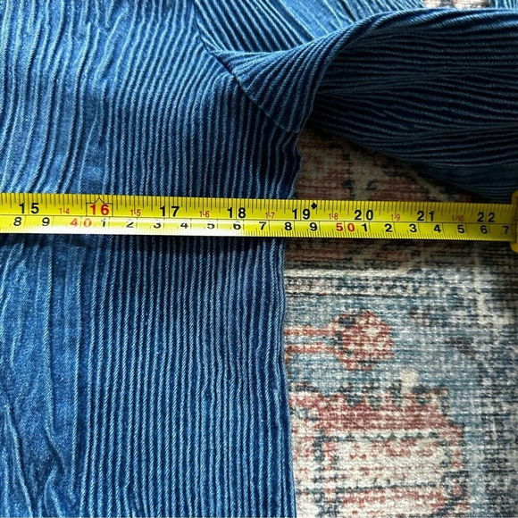 VTG 90s Talk of the Walk Stretch Denim Button Down/Size XL - Picture 3 of 6